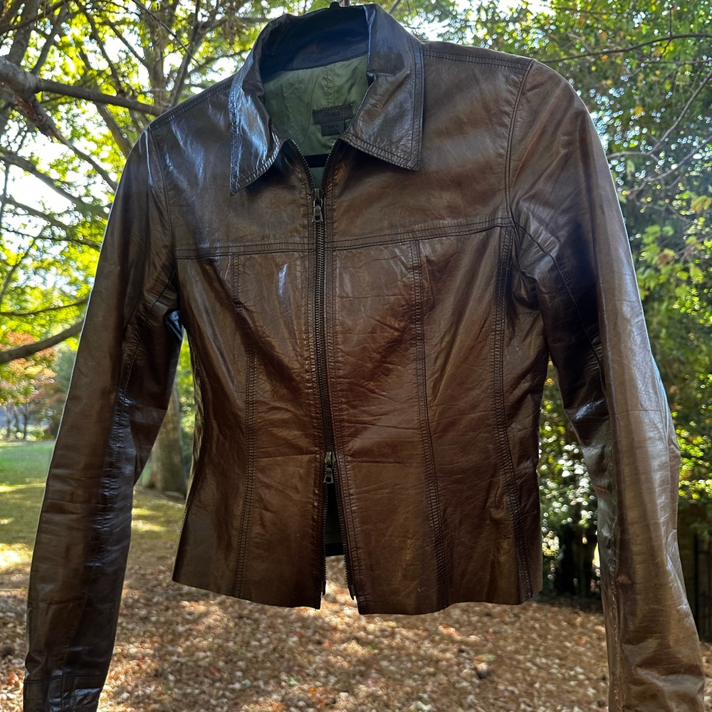 Lightweight Brown 100% Leather Jacket